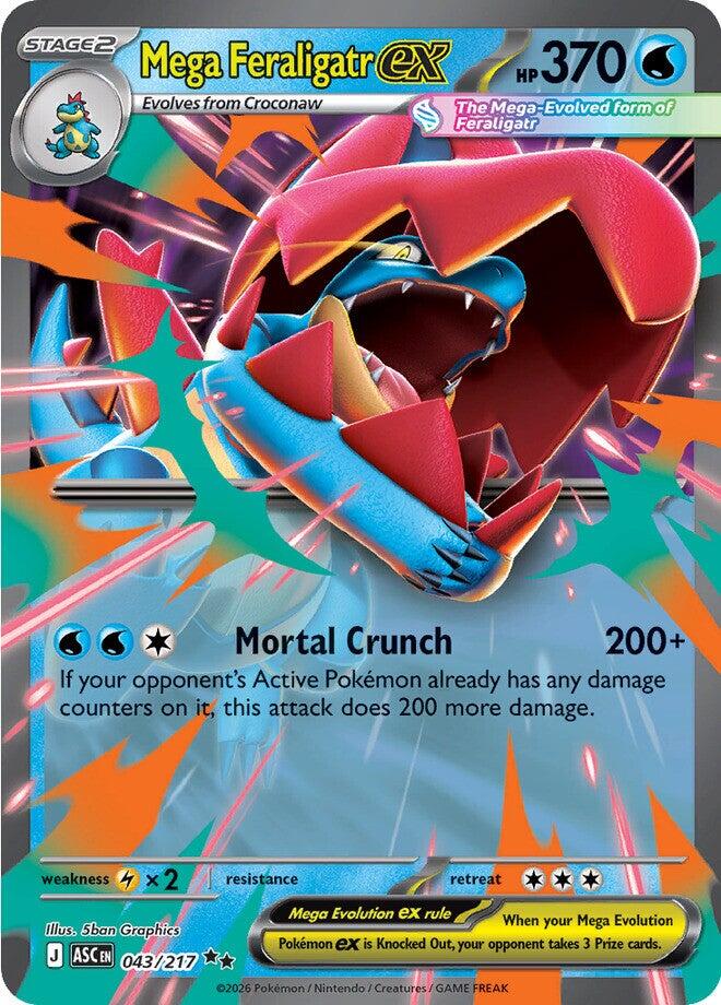 Mega Feraligatr ex (043/217) [Mega Evolution: Ascended Heroes] | Exor Games Bridgewater