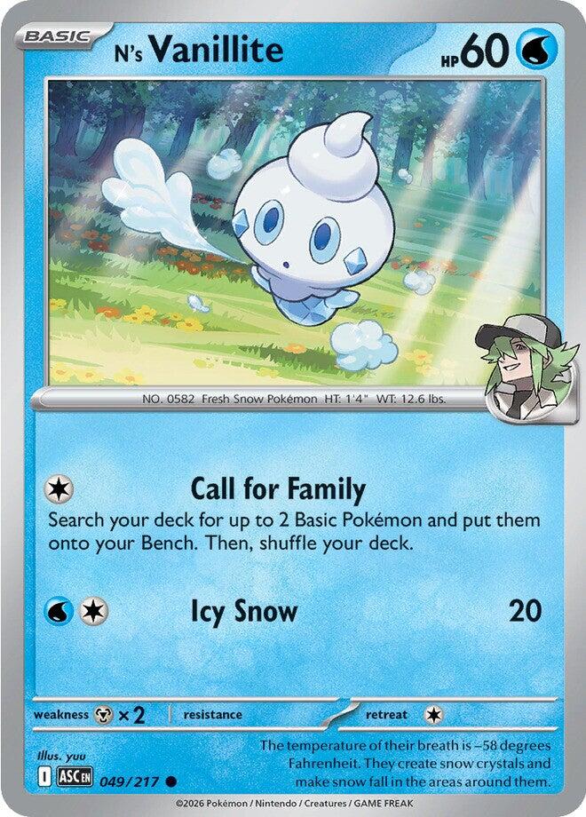 N's Vanillite (049/217) [Mega Evolution: Ascended Heroes] | Exor Games Bridgewater