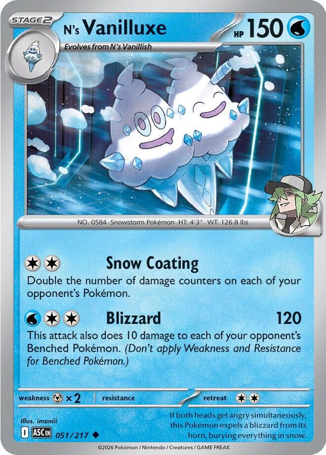 N's Vanilluxe (051/217) [Mega Evolution: Ascended Heroes] | Exor Games Bridgewater