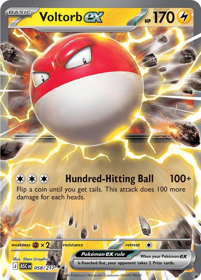 Voltorb ex (058/217) [Mega Evolution: Ascended Heroes] | Exor Games Bridgewater