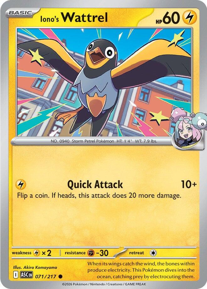 Iono's Wattrel (071/217) [Mega Evolution: Ascended Heroes] | Exor Games Bridgewater