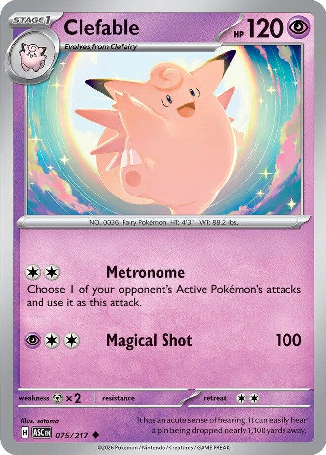 Clefable (075/217) [Mega Evolution: Ascended Heroes] | Exor Games Bridgewater