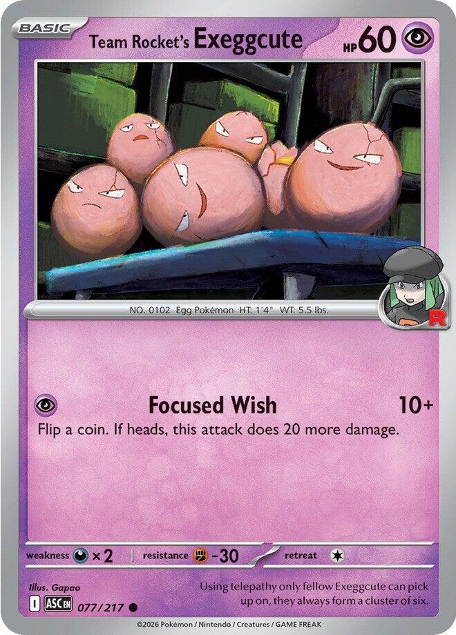 Team Rocket's Exeggcute (077/217) [Mega Evolution: Ascended Heroes] | Exor Games Bridgewater