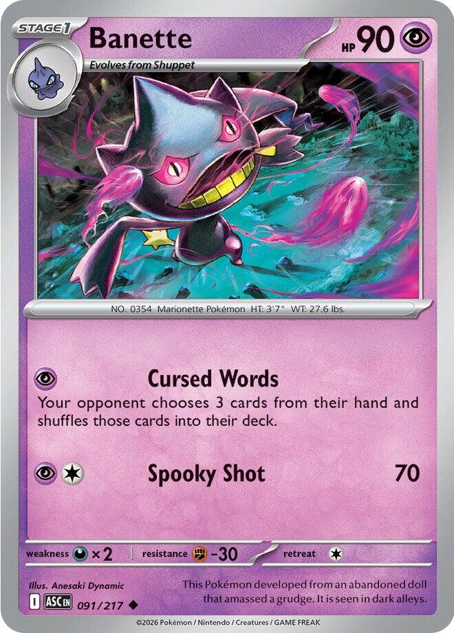 Banette (091/217) [Mega Evolution: Ascended Heroes] | Exor Games Bridgewater