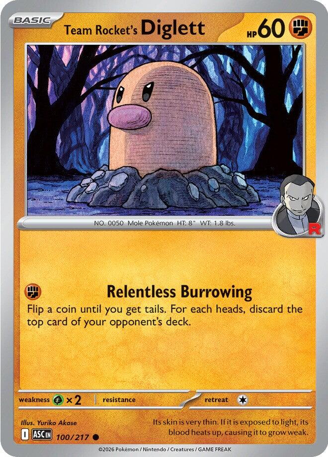 Team Rocket's Diglett (100/217) [Mega Evolution: Ascended Heroes] | Exor Games Bridgewater