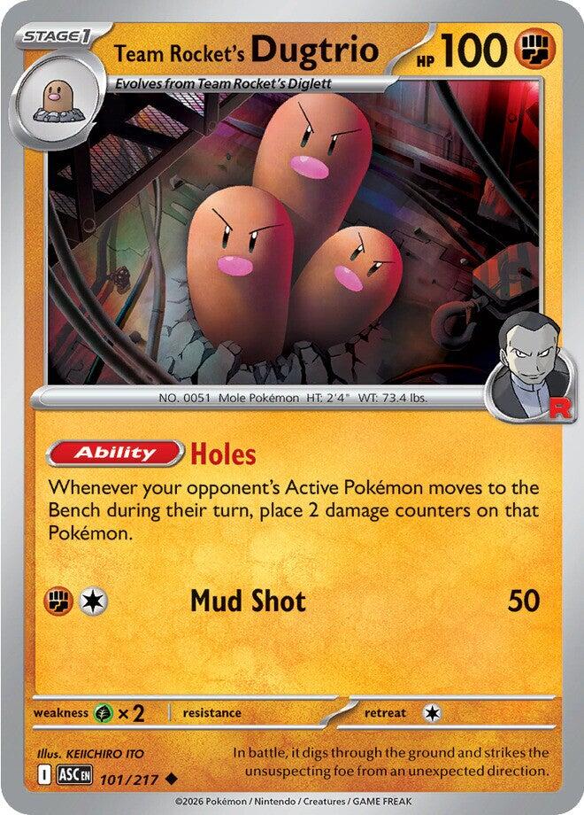 Team Rocket's Dugtrio (101/217) [Mega Evolution: Ascended Heroes] | Exor Games Bridgewater