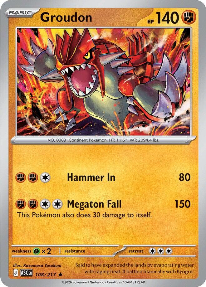 Groudon (108/217) [Mega Evolution: Ascended Heroes] | Exor Games Bridgewater