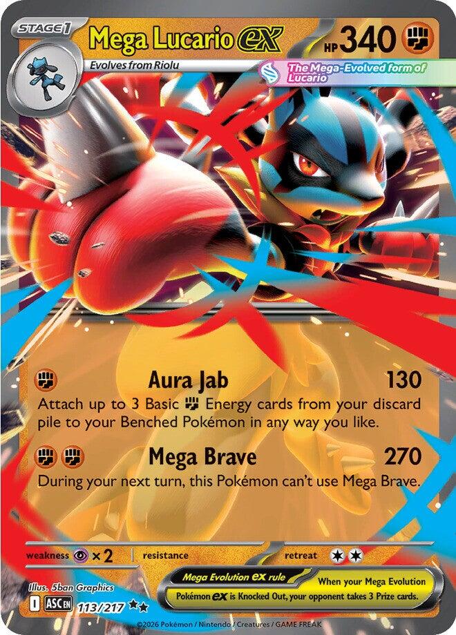 Mega Lucario ex (113/217) [Mega Evolution: Ascended Heroes] | Exor Games Bridgewater