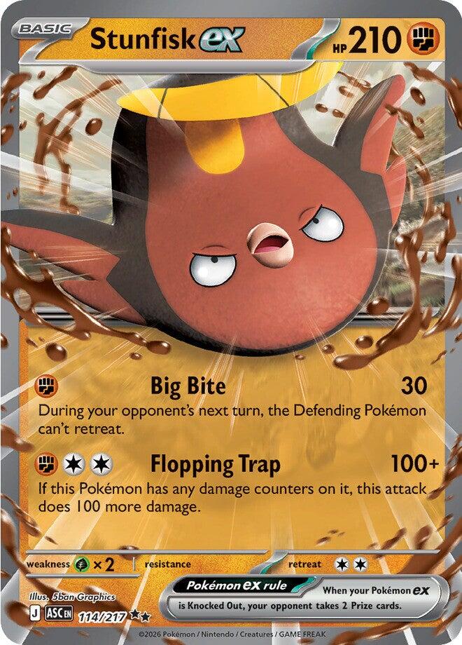 Stunfisk ex (114/217) [Mega Evolution: Ascended Heroes] | Exor Games Bridgewater