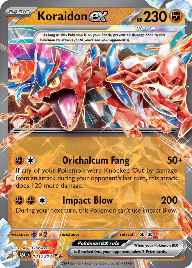 Koraidon ex (121/217) [Mega Evolution: Ascended Heroes] | Exor Games Bridgewater