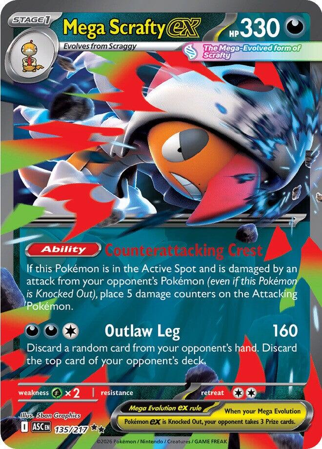 Mega Scrafty ex (135/217) [Mega Evolution: Ascended Heroes] | Exor Games Bridgewater