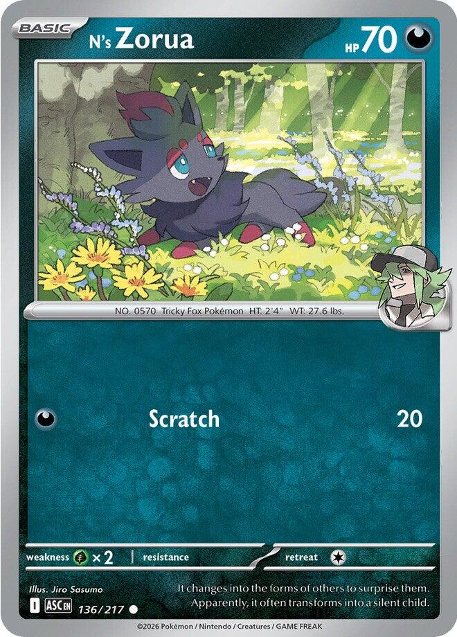N's Zorua (136/217) [Mega Evolution: Ascended Heroes] | Exor Games Bridgewater