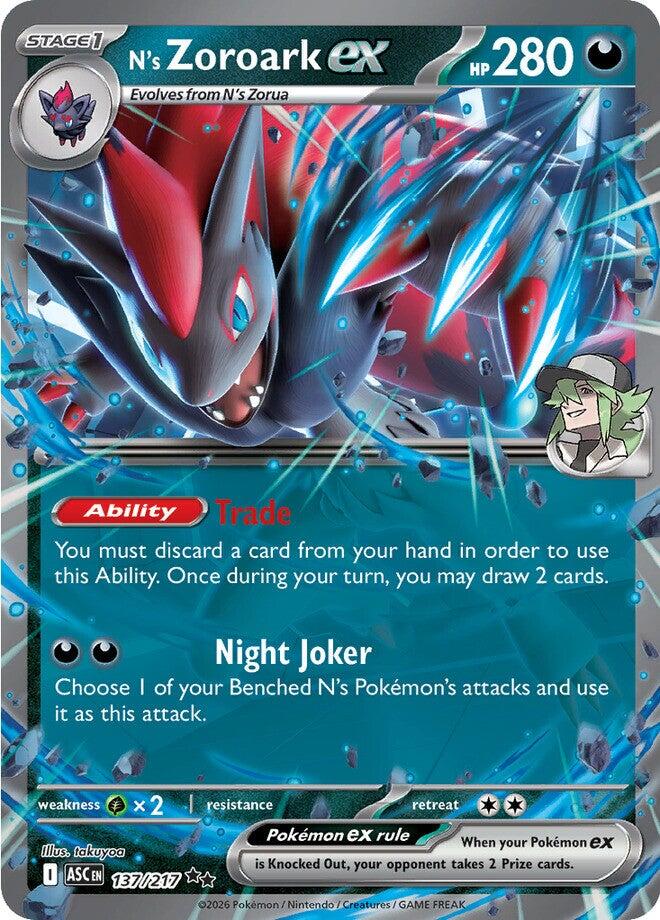 N's Zoroark ex (137/217) [Mega Evolution: Ascended Heroes] | Exor Games Bridgewater