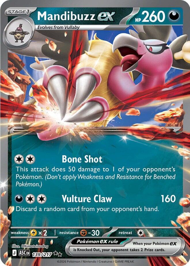 Mandibuzz ex (139/217) [Mega Evolution: Ascended Heroes] | Exor Games Bridgewater