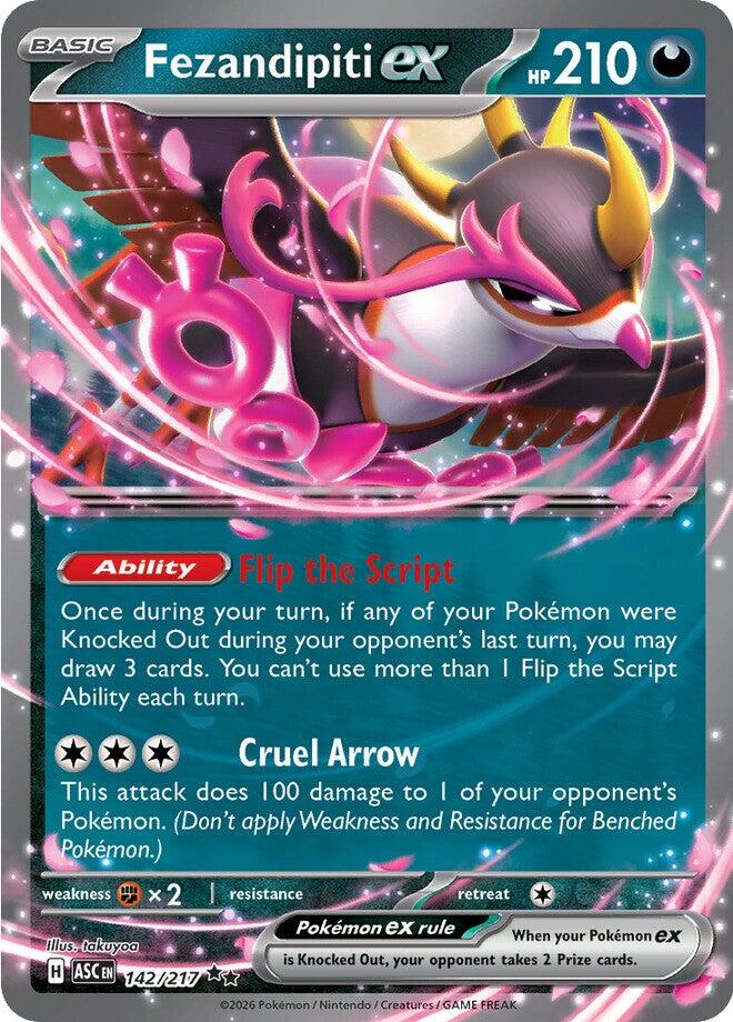 Fezandipiti ex (142/217) [Mega Evolution: Ascended Heroes] | Exor Games Bridgewater