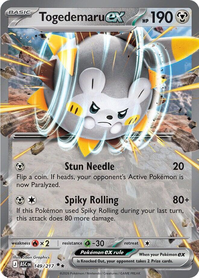 Togedemaru ex (149/217) [Mega Evolution: Ascended Heroes] | Exor Games Bridgewater