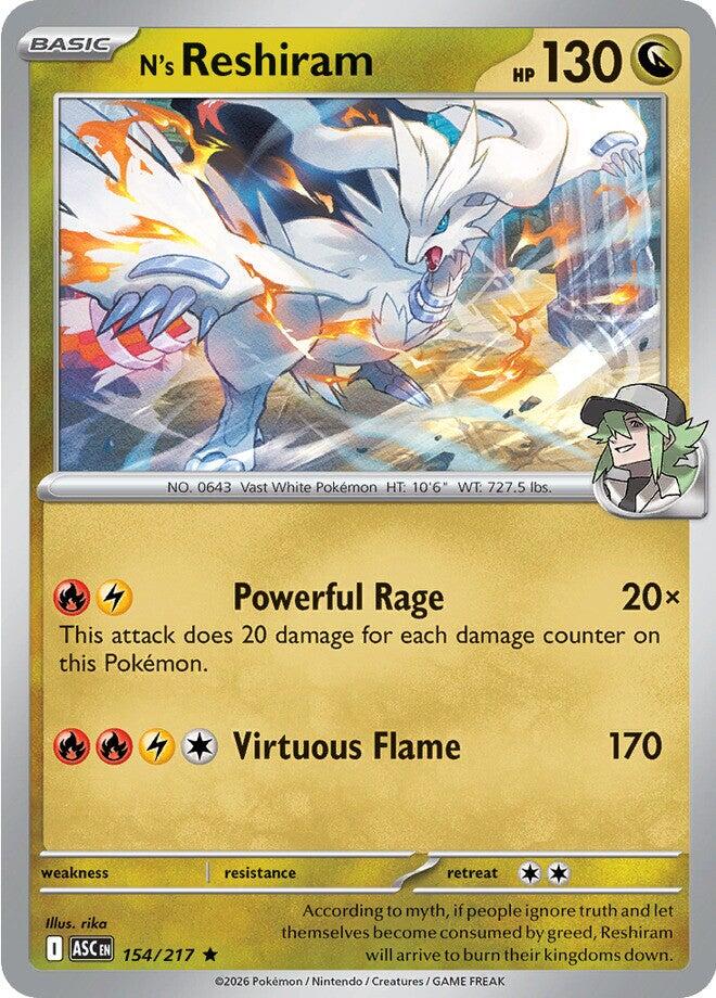 N's Reshiram (154/217) [Mega Evolution: Ascended Heroes] | Exor Games Bridgewater