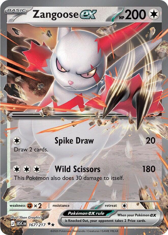 Zangoose ex (167/217) [Mega Evolution: Ascended Heroes] | Exor Games Bridgewater
