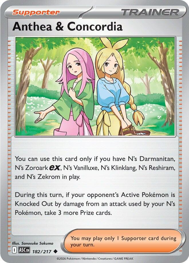 Anthea & Concordia (182/217) (Reverse Holo) [Mega Evolution: Ascended Heroes] | Exor Games Bridgewater