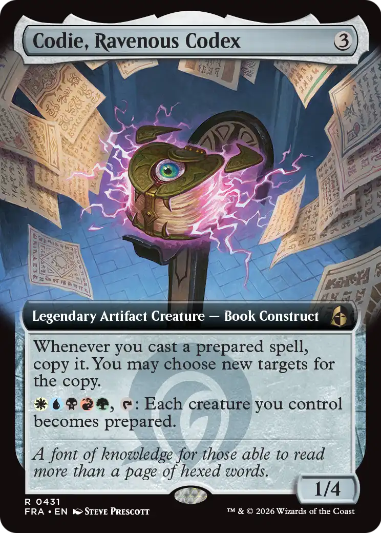 Codie, Ravenous Codex (Extended Art) [Reality Fracture] | Exor Games Bridgewater