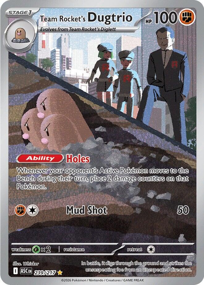 Team Rocket's Dugtrio (239/217) [Mega Evolution: Ascended Heroes] | Exor Games Bridgewater