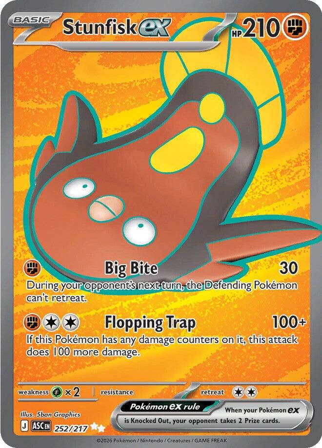Stunfisk ex (252/217) [Mega Evolution: Ascended Heroes] | Exor Games Bridgewater