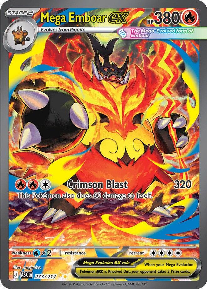 Mega Emboar ex (273/217) [Mega Evolution: Ascended Heroes] | Exor Games Bridgewater