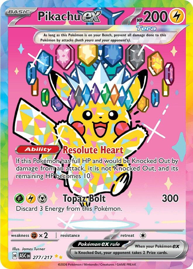 Pikachu ex (277/217) [Mega Evolution: Ascended Heroes] | Exor Games Bridgewater