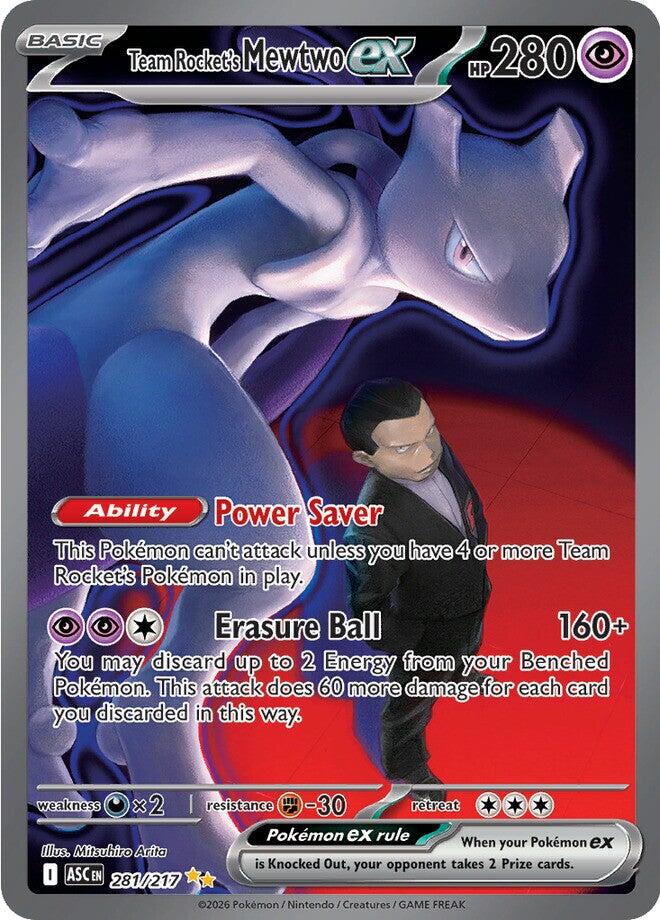 Team Rocket's Mewtwo ex (281/217) [Mega Evolution: Ascended Heroes] | Exor Games Bridgewater