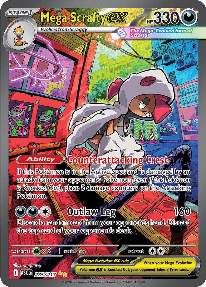Mega Scrafty ex (285/217) [Mega Evolution: Ascended Heroes] | Exor Games Bridgewater