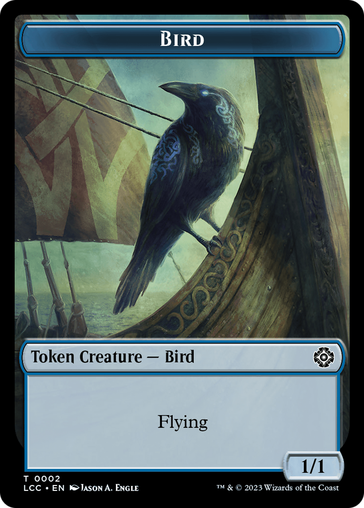 Bird // Merfolk (0003) Double-Sided Token [The Lost Caverns of Ixalan Commander Tokens] | Exor Games Bridgewater