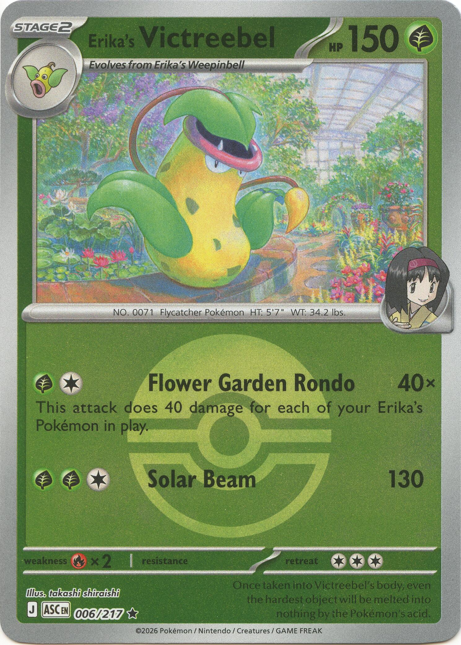 Erika's Victreebel (006/217) (Poke Ball) [Mega Evolution: Ascended Heroes] | Exor Games Bridgewater