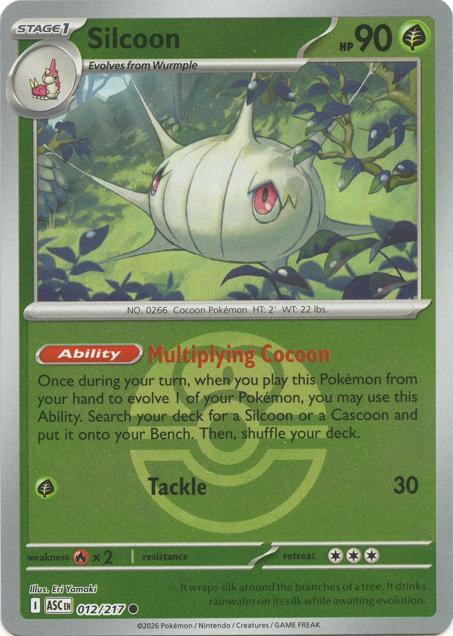 Silcoon (012/217) (Love Ball) [Mega Evolution: Ascended Heroes] | Exor Games Bridgewater