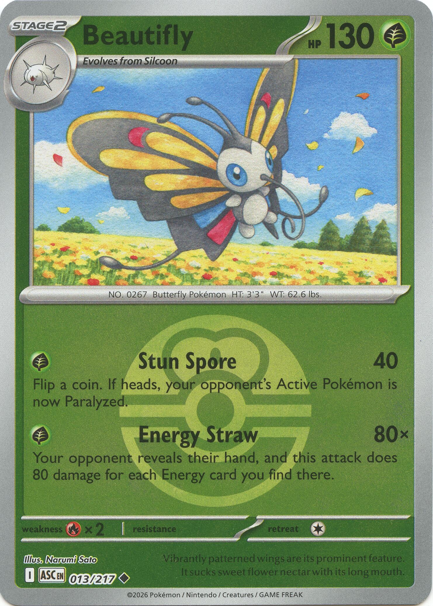 Beautifly (013/217) (Love Ball) [Mega Evolution: Ascended Heroes] | Exor Games Bridgewater