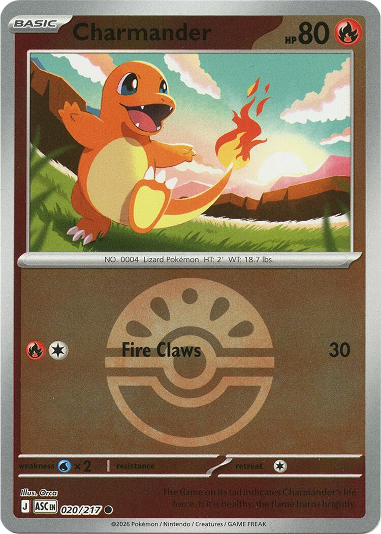 Charmander (020/217) (Quick Ball) [Mega Evolution: Ascended Heroes] | Exor Games Bridgewater