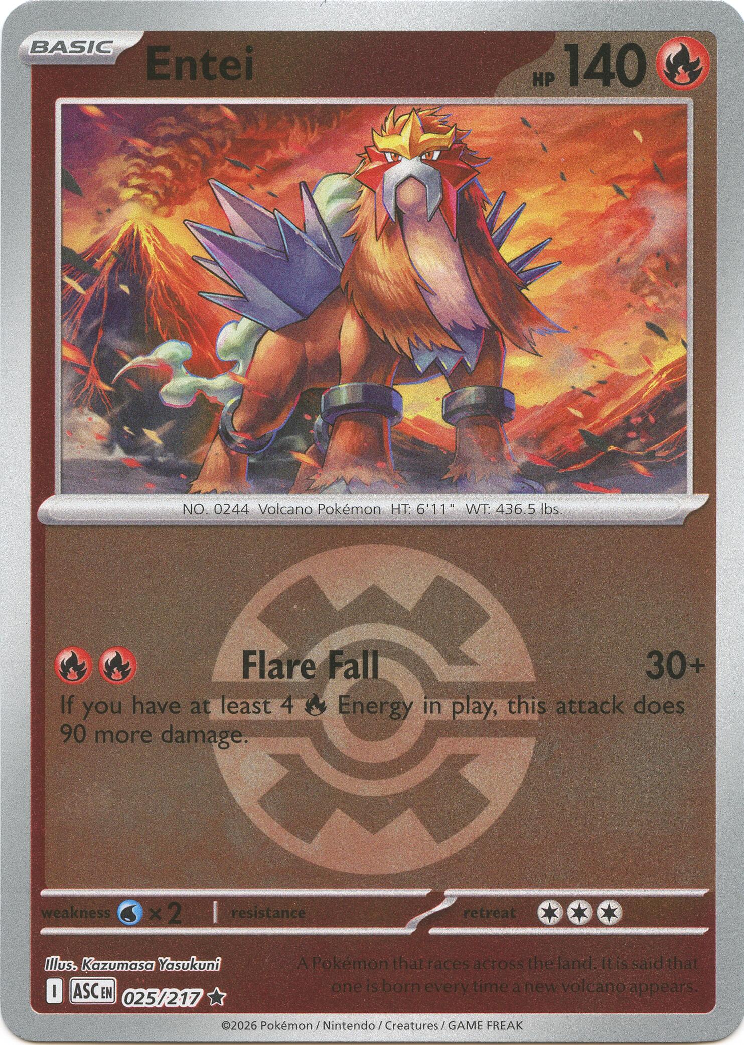 Entei (025/217) (Quick Ball) [Mega Evolution: Ascended Heroes] | Exor Games Bridgewater