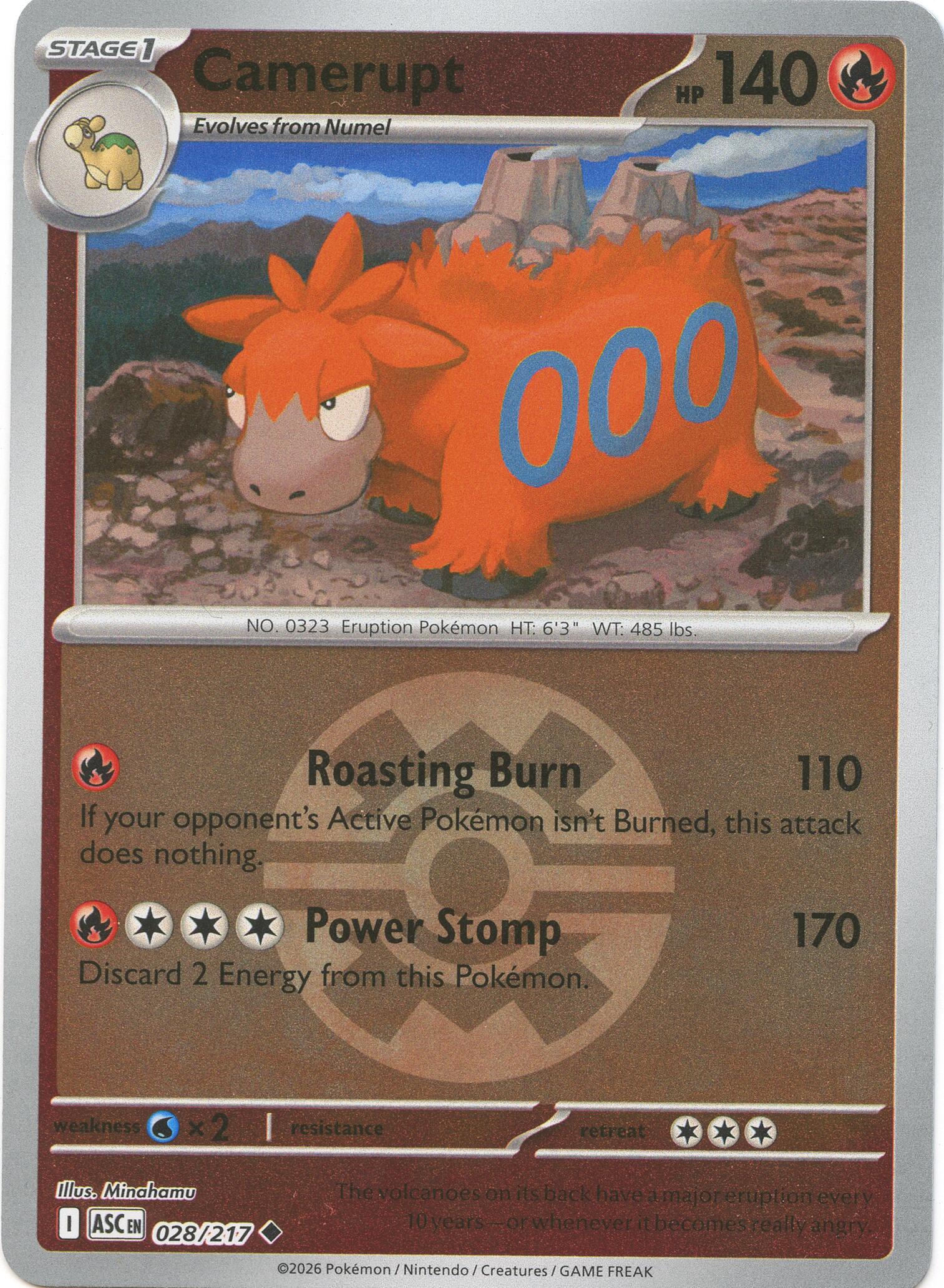 Camerupt (028/217) (Quick Ball) [Mega Evolution: Ascended Heroes] | Exor Games Bridgewater