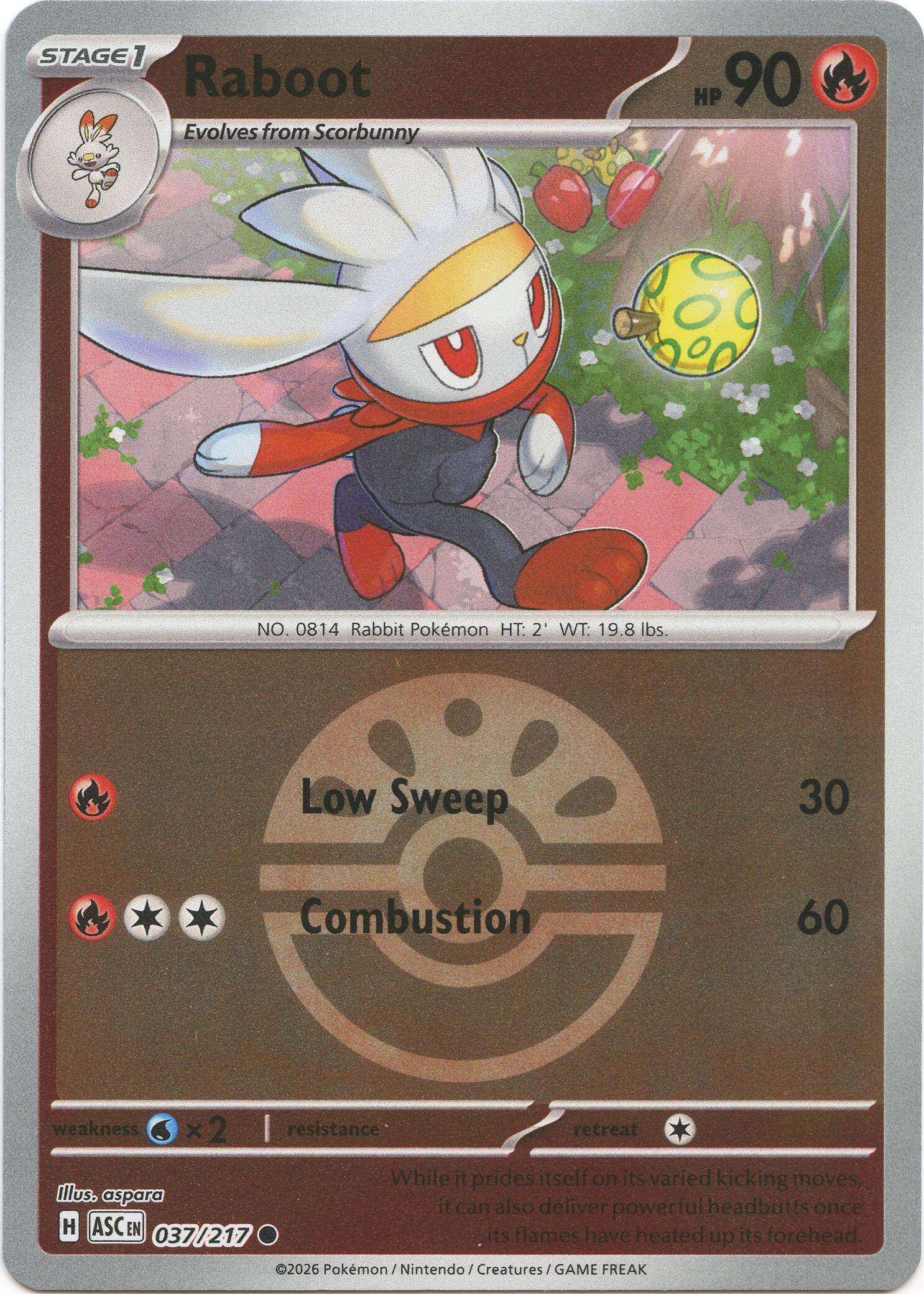Raboot (037/217) (Friend Ball) [Mega Evolution: Ascended Heroes] | Exor Games Bridgewater