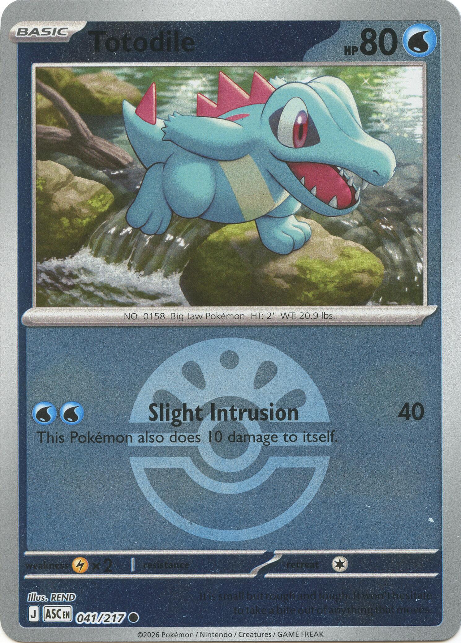 Totodile (041/217) (Friend Ball) [Mega Evolution: Ascended Heroes] | Exor Games Bridgewater