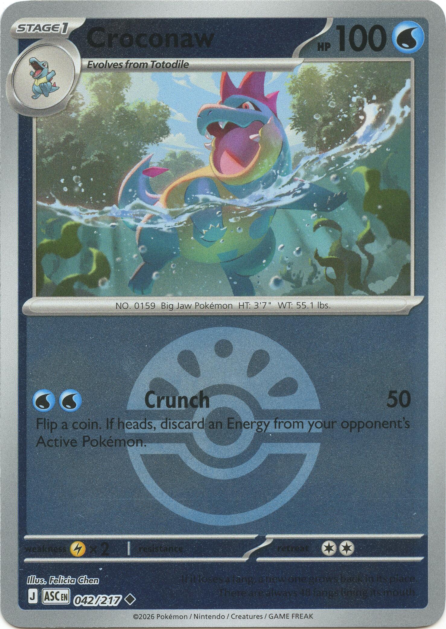 Croconaw (042/217) (Friend Ball) [Mega Evolution: Ascended Heroes] | Exor Games Bridgewater