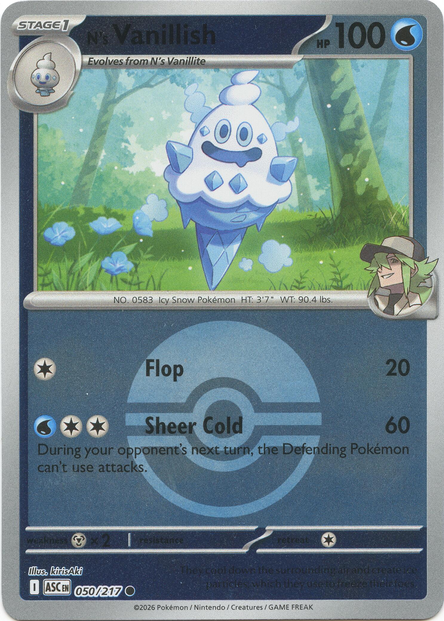 N's Vanillish (050/217) (Poke Ball) [Mega Evolution: Ascended Heroes] | Exor Games Bridgewater