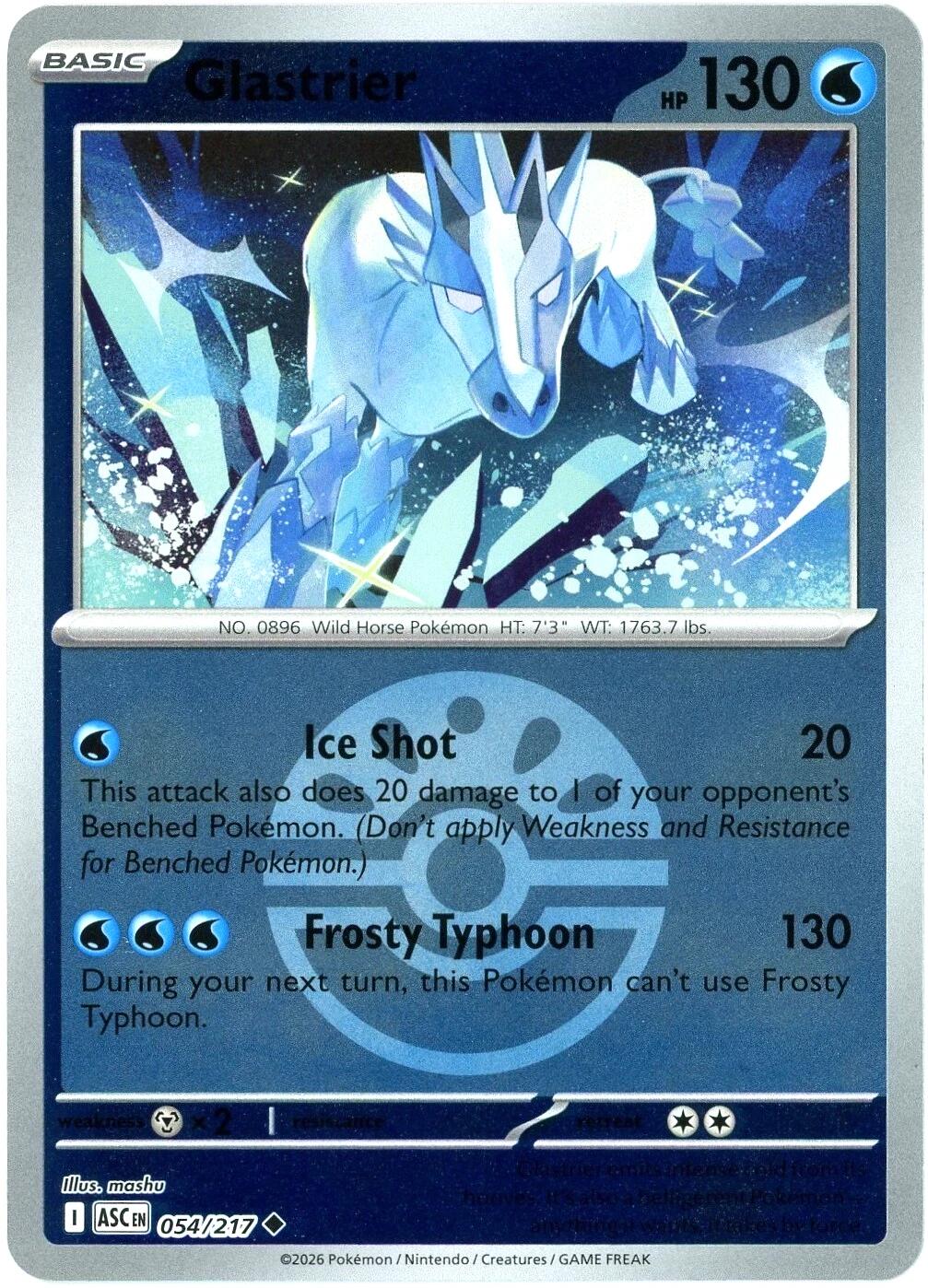 Glastrier (054/217) (Friend Ball) [Mega Evolution: Ascended Heroes] | Exor Games Bridgewater