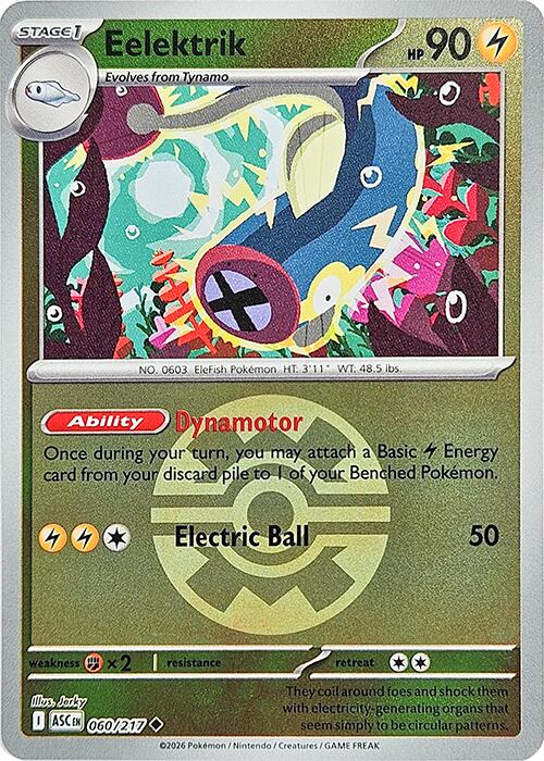 Eelektrik (060/217) (Quick Ball) [Mega Evolution: Ascended Heroes] | Exor Games Bridgewater