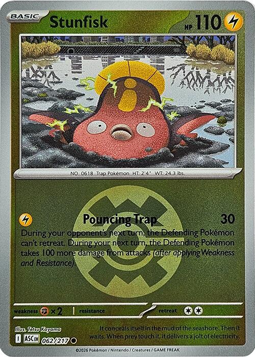 Stunfisk (062/217) (Quick Ball) [Mega Evolution: Ascended Heroes] | Exor Games Bridgewater