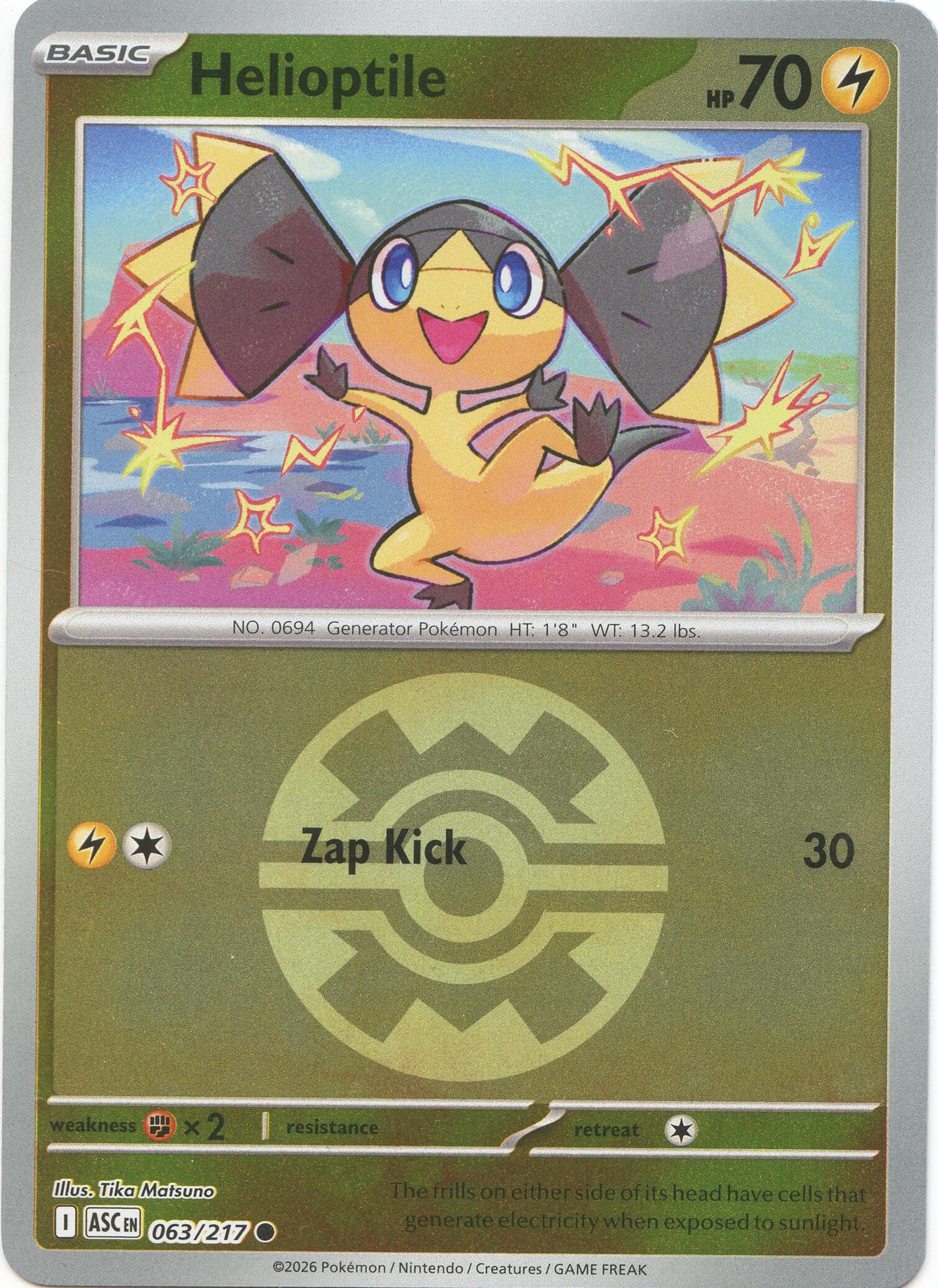 Helioptile (063/217) (Quick Ball) [Mega Evolution: Ascended Heroes] | Exor Games Bridgewater