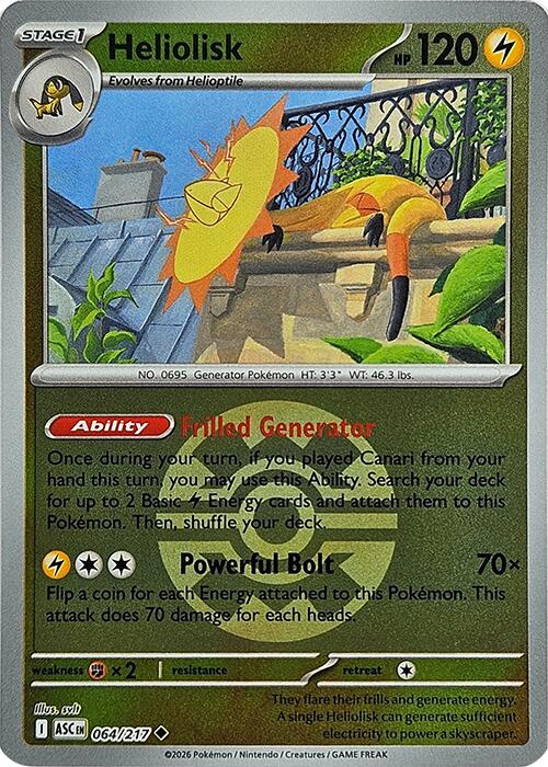 Heliolisk (064/217) (Quick Ball) [Mega Evolution: Ascended Heroes] | Exor Games Bridgewater