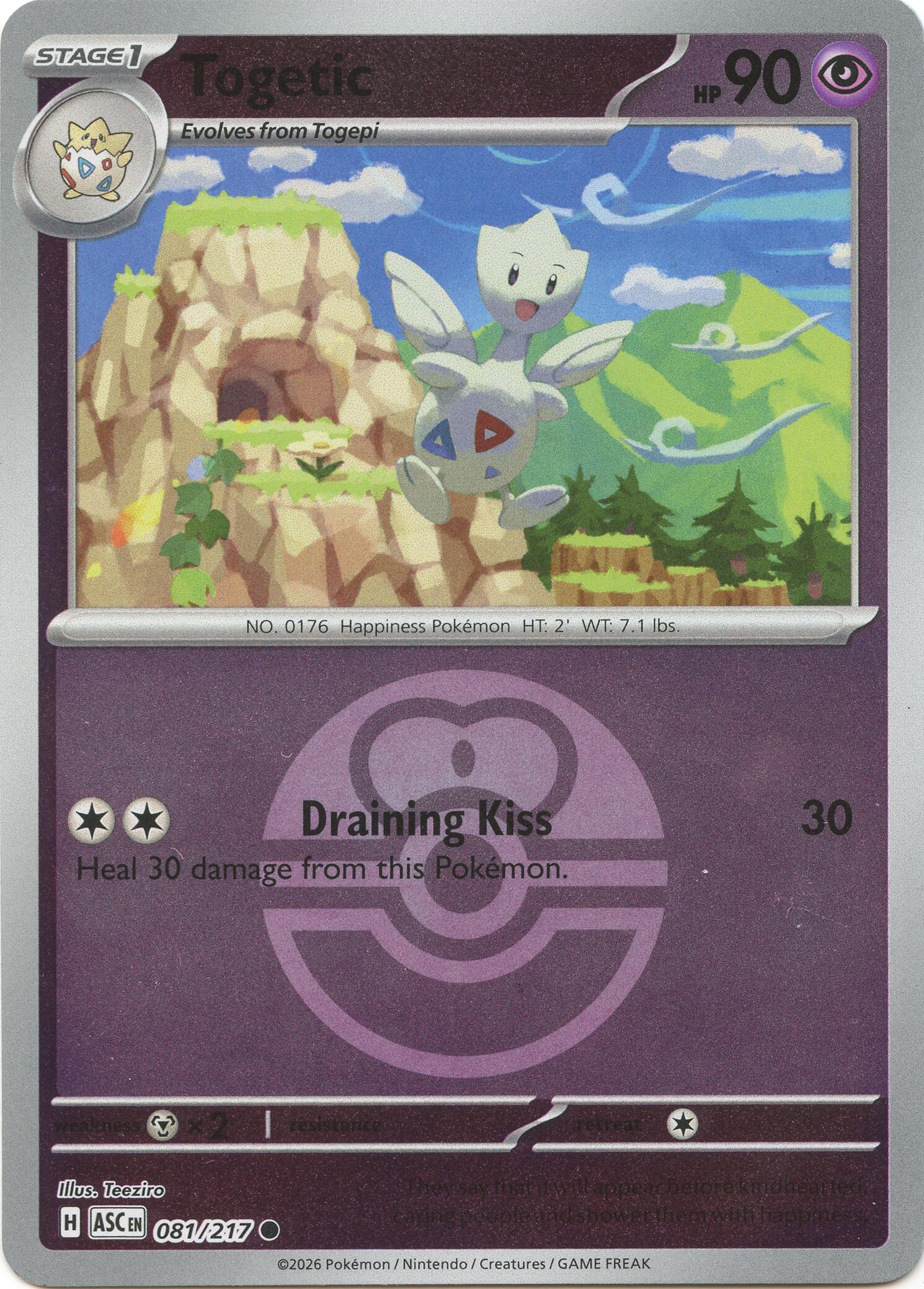 Togetic (081/217) (Love Ball) [Mega Evolution: Ascended Heroes] | Exor Games Bridgewater