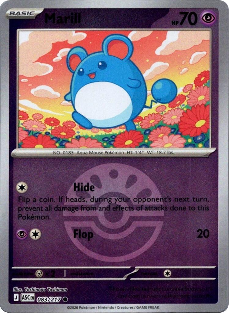 Marill (083/217) (Friend Ball) [Mega Evolution: Ascended Heroes] | Exor Games Bridgewater