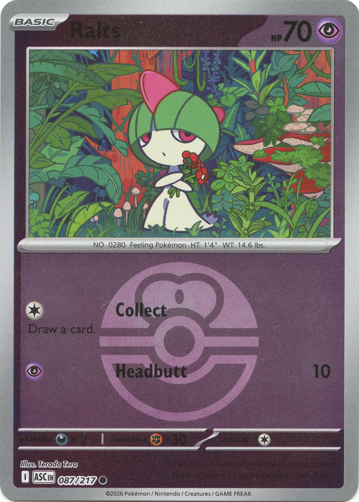 Ralts (087/217) (Love Ball) [Mega Evolution: Ascended Heroes] | Exor Games Bridgewater