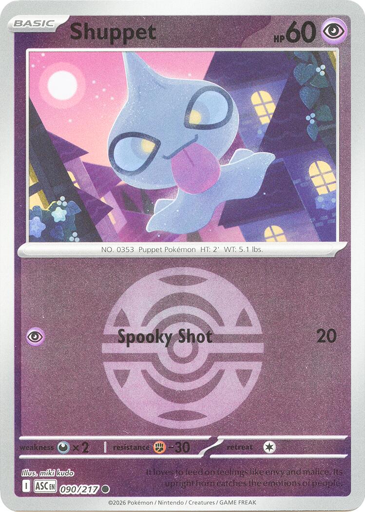 Shuppet (090/217) (Dusk Ball) [Mega Evolution: Ascended Heroes] | Exor Games Bridgewater